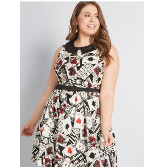 Modcloth ♥️♠️♦️Whimsy Without End Playing Card Dress 🃏♦Unavailable Anywhere! - Picture 10 of 14
